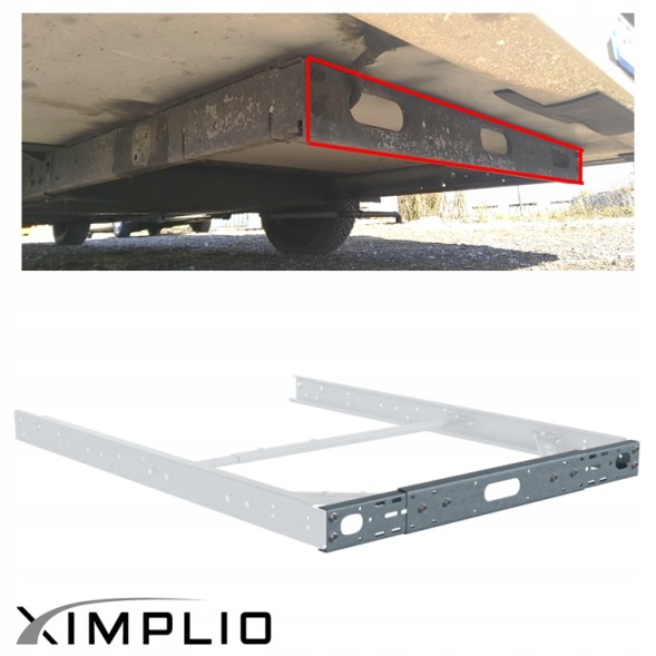 XIMPLIO L-ALKO-RBAR-UNI Регульована поперечна балка задньої рами для шасі AL-KO, оцинкована, 3 мм