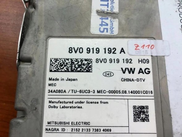 Audi OE AUDI A3 8V Модуль ТВ-Тюнера DVB-T 8V0919192A