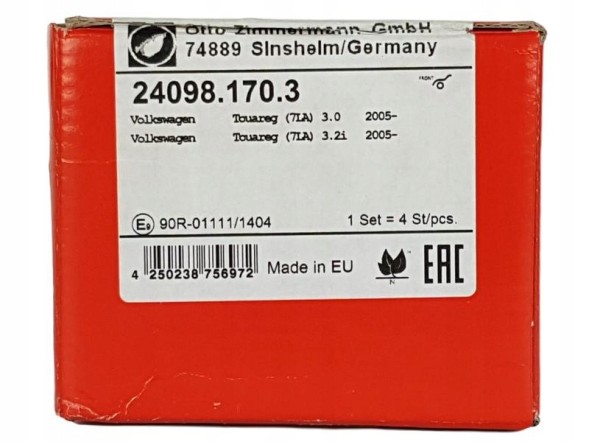 Zimmermann 100.3368.70 Zimmermann диск audi a3 rs3 11-12 передній 100.3368.70
