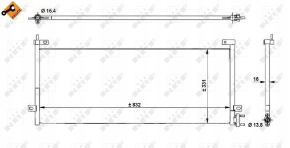 NRF 350390 Конденсатор кондиціонера nrf