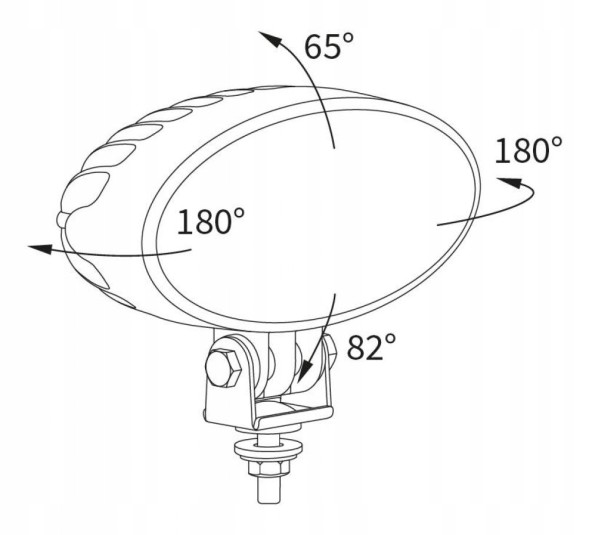 Wesem CRV1D.55901 Галогенна світлодіодна робоча лампа 5500lm з кутом розсіяного променя 60 hsi кабель