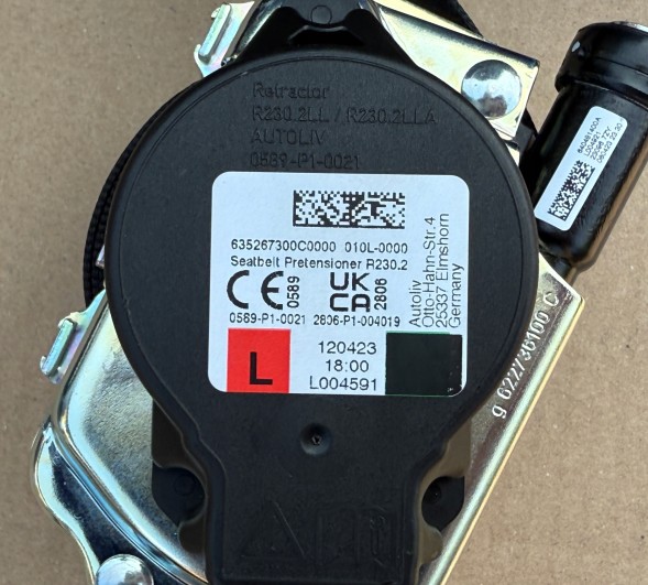 BMW OE BMW F48 LIFT Ремінь безпеки Лівий Фронт 7401713 635267300C