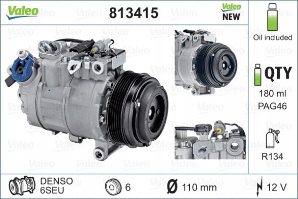 Valeo 813415 Компресор кондиціонера valeo 813415