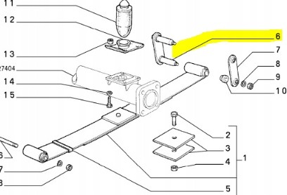 Fiat OE Кронштейн задньої підвіски Fiat Panda OE 4401813