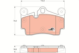 GDB1653 TRW Комплект гальмівних колодок дискові