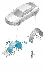Audi OE НОВЕ ОРИГІНАЛЬНЕ AUDI 4K0821172Q ПІДКРИЛОК