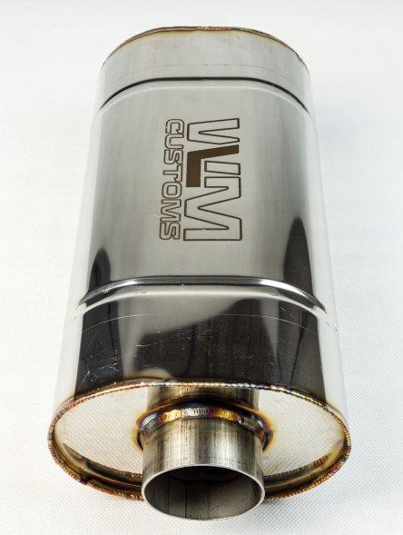 WLM Customs WLM-MUF-120/160-OWx250 Спортивний глушник наскрізний WLM 120/160 Овал, довжина 250 мм, нержавіюча сталь INOX