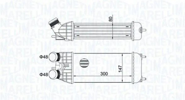 MAGNETI MARELLI 351319204470 Охолоджувач повітря інтеркулер 351319204470
