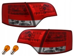 Eagle Eyes 133591FE LDAU37 mhm Задні LED ліхтарі, комплект, тюнінг, червоно-білі, Audi A4 B7 8E 8E9 Avant Kombi