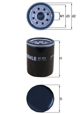 OC521 MAHLE ORIGINAL Фільтр мастил