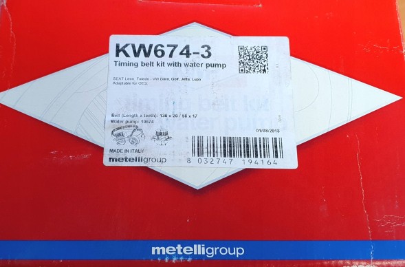 KWP KW674-3 Насос води + комплект ременя ГРМ