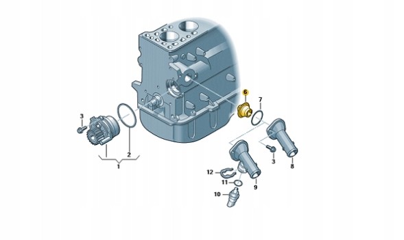 Audi OE 050121113C Термостат 050121113c регулятор охолоджуючої рідини