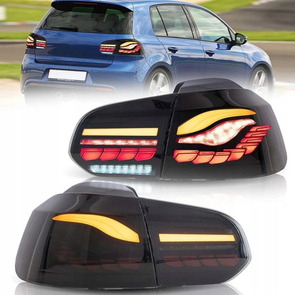VLAND LDVWU9 9518918E mhm Лампи задні kpl Full Led Neon Oled Тюнінг Black VW Golf VI 6 5к0 2008-2013