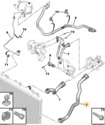 Peugeot OE ПРОВІД ВОДЯНОГО РАДІАТОРА PEUGEOT OE 9807654380