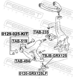 TAB 519 FEBEST Сайлентблок