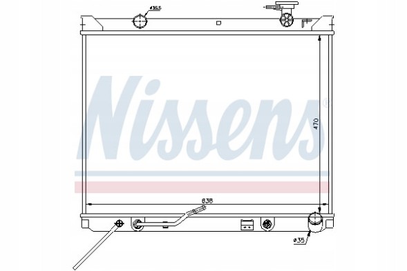 Nissens 66682 Охолоджувач двигуна kia sorento i 2.5d 08.02-