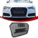 Китай AUDI A6 C7 GRILL ATRAPA CHŁODNICY PLASTER MIODU 14-18 PDC CZARNY POŁYSK Решітка радіатора Audi A6 C7 2014-2018 чорний глянець стільники