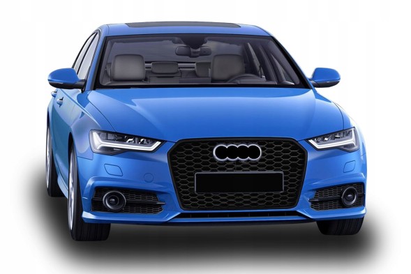 Китай AUDI A6 C7 GRILL ATRAPA CHŁODNICY PLASTER MIODU 14-18 PDC CZARNY POŁYSK Решітка радіатора Audi A6 C7 2014-2018 чорний глянець стільники