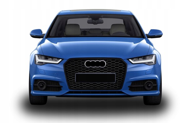 Китай AUDI A6 C7 GRILL ATRAPA CHŁODNICY PLASTER MIODU 14-18 PDC CZARNY POŁYSK Решітка радіатора Audi A6 C7 2014-2018 чорний глянець стільники