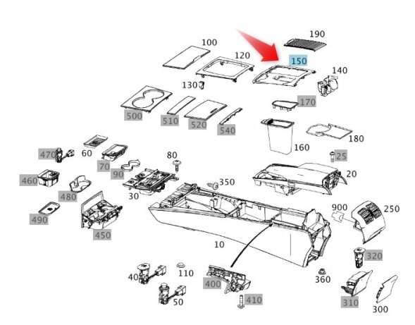 Mercedes-Benz OE Декоративна рамка важеля перемикання передач для Mercedes W204 C207 W212 A2046800107647N30