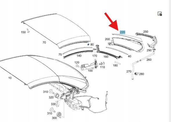 Mercedes-Benz OE НАКЛАДКА СТІЙКИ C ЛІВА MERCEDES SL R231 OEM/OE A2317950155