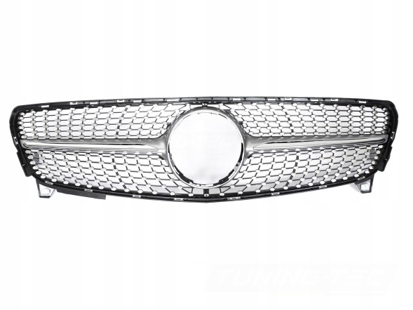 Tuning-Tec TTGRMEK4 РЕШІТКА РАДІАТОРА ДЛЯ MERCEDES W176 15-18 СРІБЛЯСТИЙ ХРОМ DIAMOND STYLE