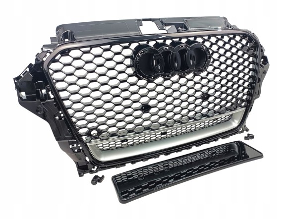 PA 8V5853651 PLASTER MIODU QS РЕШІТКА РАДІАТОРА AUDI A3 8V СТИЛЬ RS3 СОТОВА 2012 2013 2014 2015 2016