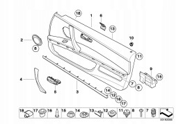 BMW OE Накладка правої двері АНТРАЗИТ BMW E92 E93 OE 51419152614