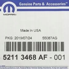 Dodge OE K52113468AF КОМПЛЕКТ ЗАДНІХ ГАЛЬМІВ DODGE RAM1500 З ДИСКАМИ MOPAR OE 52113468AF