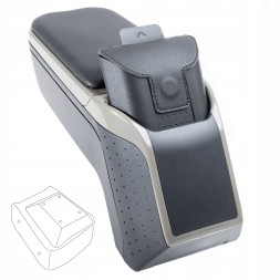 Rati V00947 Підлокітник для kia rio, 2017-2024; kia stonic, 2017- , arm2 grey-titan