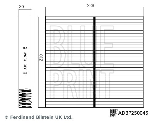 ADBP250045 BLUE PRINT Фільтр салона
