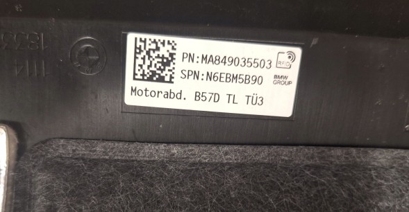 BMW OE 11148490355 8490355 BMW X5 X6 G05 G06 LCI ДИЗЕЛЬНА КРИШКА ЗАХИСНА ДЕКОРАТИВНА НА ДВИГУН ЗВЕРХУ B57