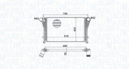 MAGNETI MARELLI 351319205370 Охолоджувач повітря інтеркулер 351319205370