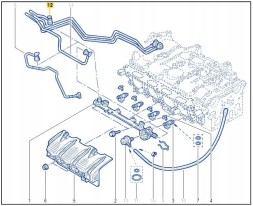 Renault OE 8200268626 Паливна трубка інжекторної рампи RENAULT 2.0 16V F4R CLIO SPORT OE