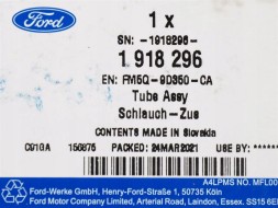 Ford OE FM5Q-9D350-CA Шнур паливного насоса ford 1,5 sohc дизель