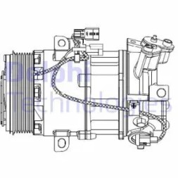 Delphi CS20550 Компресор компресора кондиціонера cs20550 delphi
