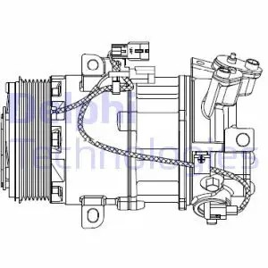 Delphi CS20550 Компресор компресора кондиціонера cs20550 delphi