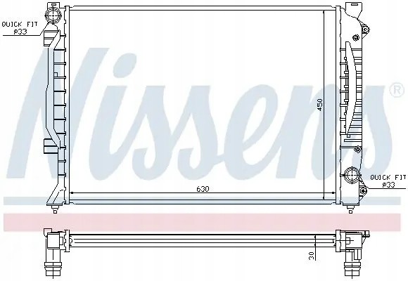 Nissens 60422A Охолоджувач води 60422а nissens audi a6 c5 (4b2)