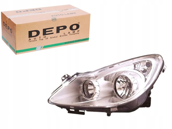 DEP442-1152L-LDEM1/RS5 DEPO ФАРА OPEL CORSA D 06-14 LE H1 / H7 ХРОМ