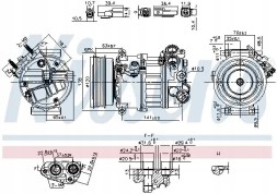 Nissens 890593 Компресор компресора кондиціонера 890593 nissens