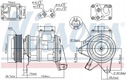 Nissens 89087 Компресор компресора кондиціонера 89087 nissens