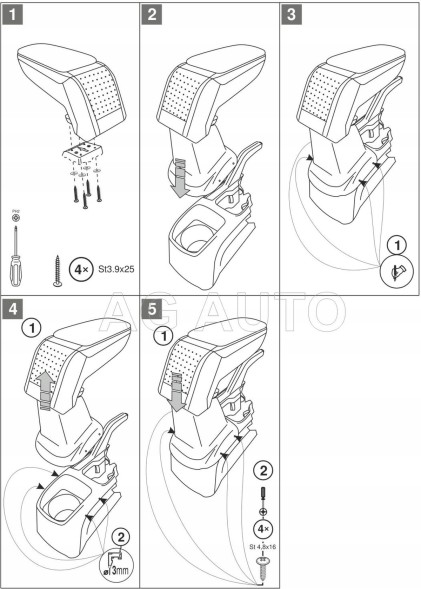 Rati ПІДЛОКІТНИК Armster СТАНДАРТ Chevrolet Aveo 2011- V00573