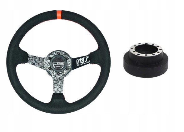 RBS Technology RBSzk12e46 Спортивне кермо RBS Tire Killer замшеве 34см / 8см + наба BMW E46
