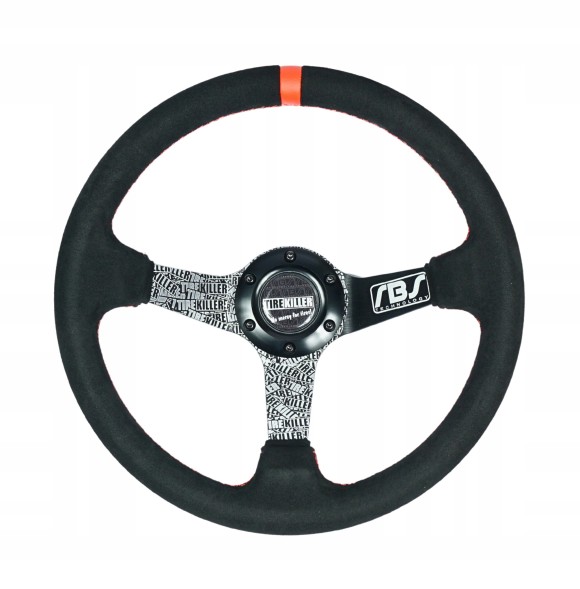 RBS Technology RBSzk12e46 Спортивне кермо RBS Tire Killer замшеве 34см / 8см + наба BMW E46
