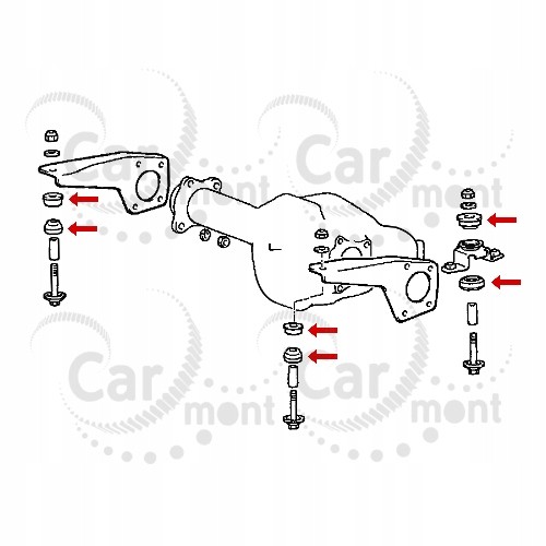 Mitsubishi OE TH-0055 Комплект втулок підвіски Pajero L200 Galloper MB430773 MB430775 MB430776 OE