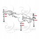 Mitsubishi OE TH-0055 Комплект втулок підвіски Pajero L200 Galloper MB430773 MB430775 MB430776 OE