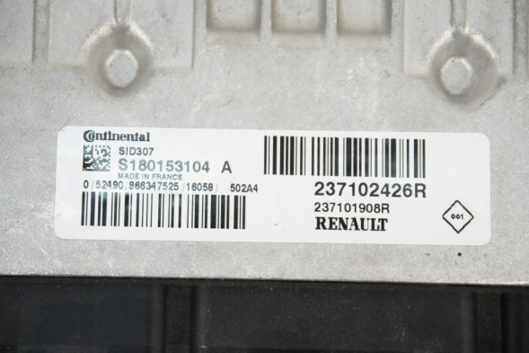 Renault OE S180153104A 237102426R 237101908R ORPELÓW_CZĘŚCI RENAULT 1.5 dCi МОДУЛЬ КЕРУВАННЯ ДВИГУНОМ ECU CONTINENTAL ОРИГІНАЛ