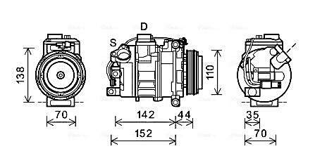AVA Quality cooling BWAK423 Компресор, кондиціонер ava quality cooling bwak423