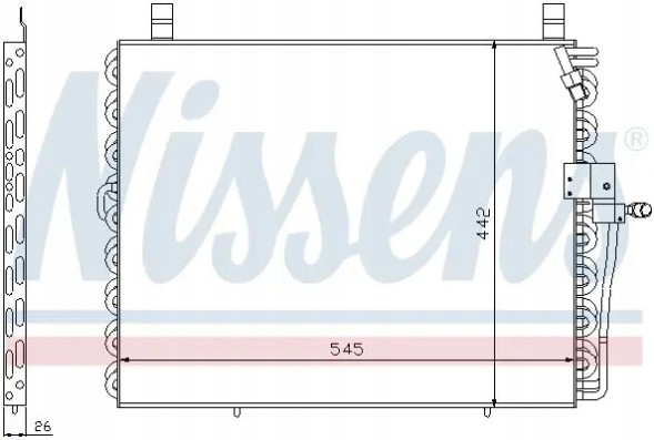 Nissens 94176 Конденсатор радіатора кондиціонування повітря 94176 nissens