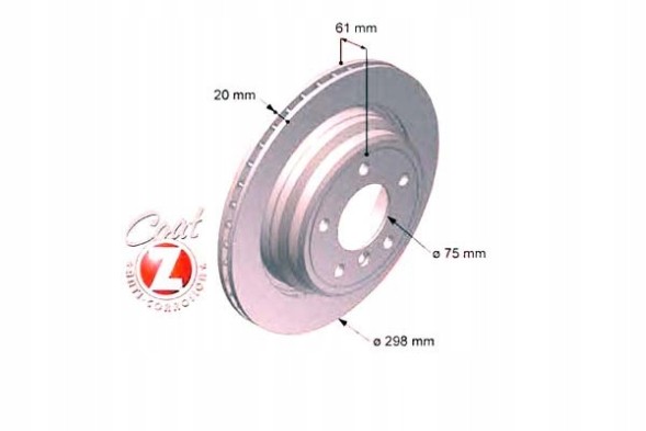 Zimmermann 109293503 ZIM Zim150.1286.20 диски гальмівні 2 шт bmw 5 e39 95